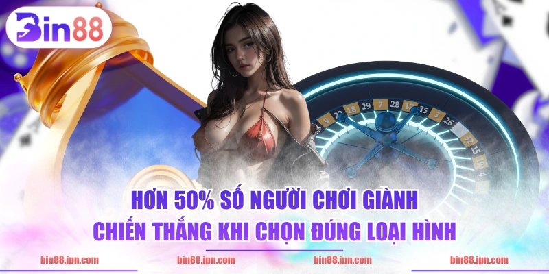 Hơn 50% số người chơi giành chiến thắng khi chọn đúng loại hình